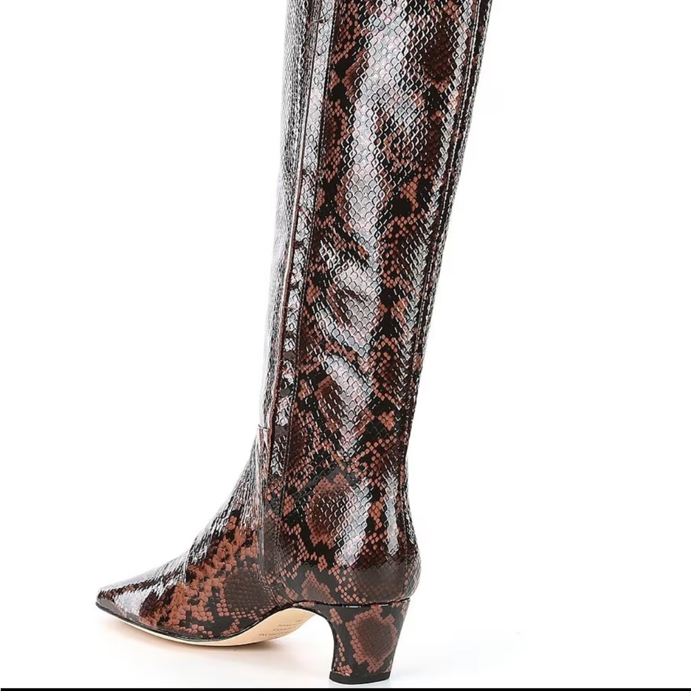 NEW Antonio Melani Snake Patent Leather Standard Tall Dress Boot Size 6 - Picture 5 of 15